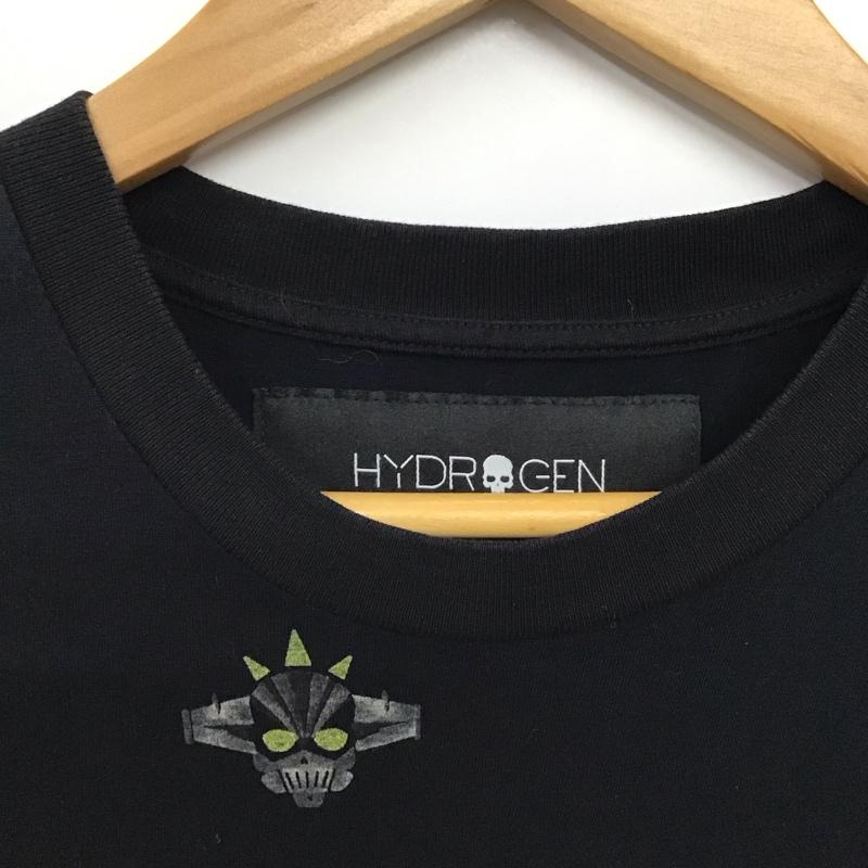 ハイドロゲン HYDROGEN Tシャツ 半袖 半袖カットソー プリントTシャツ クルーネックカットソー S プリント 黒 / ブラック / black メンズ USED 古着 中古 10155927