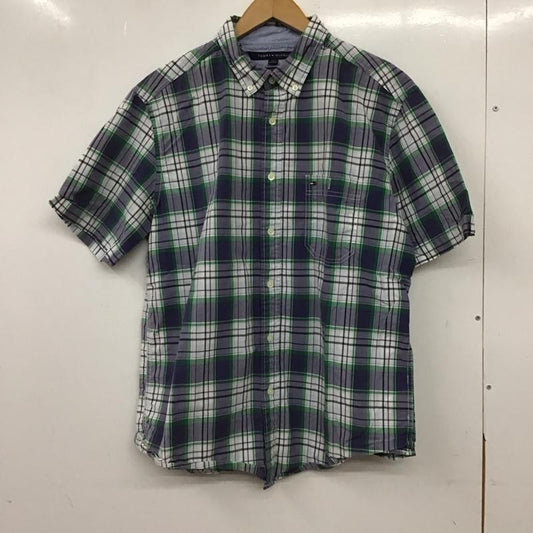 トミーヒルフィガー TOMMY HILFIGER シャツ、ブラウス 半袖 半袖シャツ チェックシャツ ボタンダウンシャツ L チェック マルチカラー / マルチカラー / multicolor メンズ USED 古着 中古 10155929