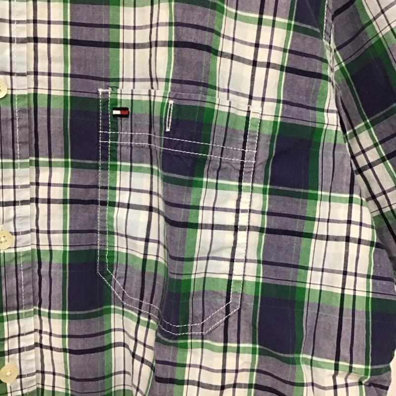 トミーヒルフィガー TOMMY HILFIGER シャツ、ブラウス 半袖 半袖シャツ チェックシャツ ボタンダウンシャツ L チェック マルチカラー / マルチカラー / multicolor メンズ USED 古着 中古 10155929