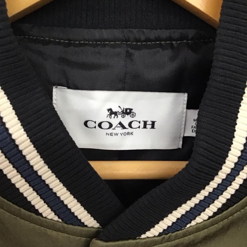 コーチ COACH ジャケット、上着 ジャンパー、ブルゾン アウター フロントボタン ノーカラージャケット S ロゴ、文字 カーキ / カーキ / khaki メンズ USED 古着 中古 10155930