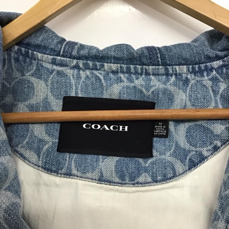 コーチ COACH ジャケット、上着 ジャンパー、ブルゾン ジップアップジャケットパーカー アウター M ロゴ、文字 インディゴ / インディゴ / Indigo メンズ USED 古着 中古 10155931