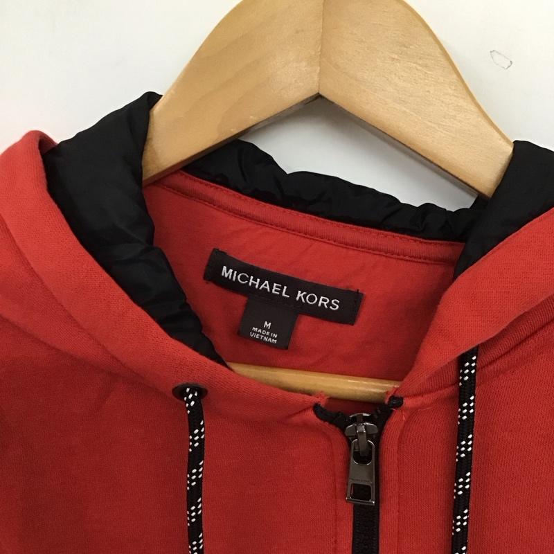 マイケルコース MICHAEL KORS パーカー 長袖 ジップアップパーカー 長袖パーカー カジュアルジャケット M ロゴ、文字 赤 / レッド / red レディース USED 古着 中古 10155933