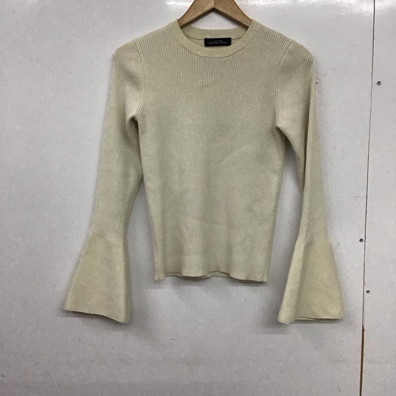 グリーンレーベルリラクシング green label relaxing ニット、セーター 長袖 長袖ニットカットソー クルーネック セーター 無地 アイボリー / アイボリー / レディース USED 古着 中古 10155934