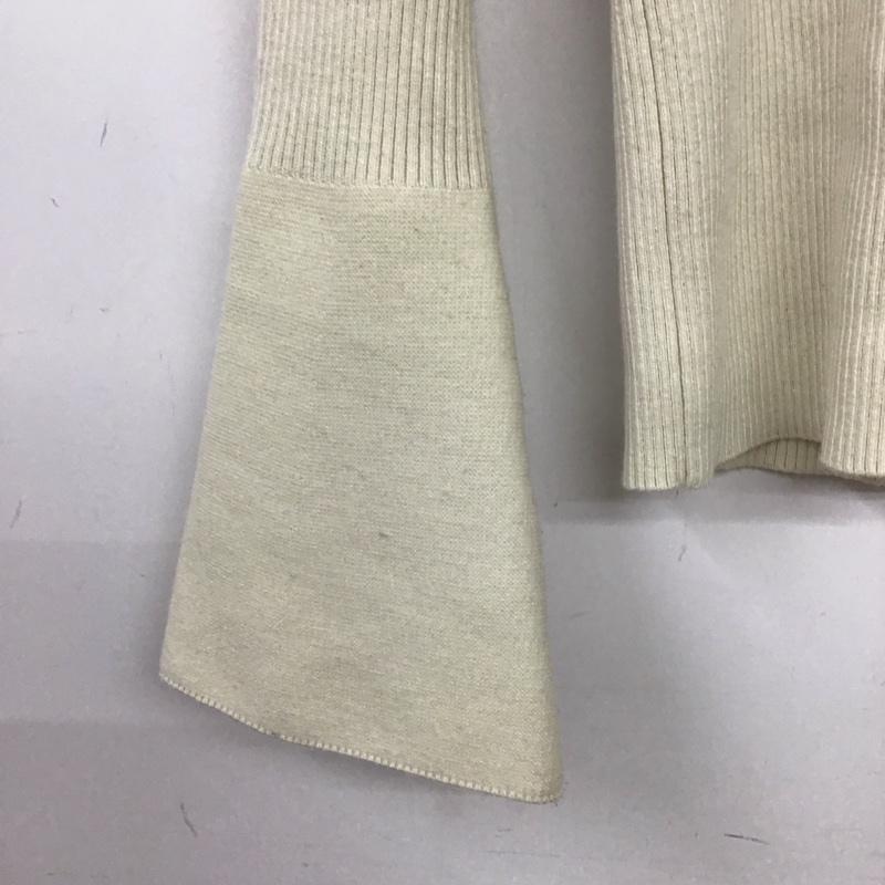 グリーンレーベルリラクシング green label relaxing ニット、セーター 長袖 長袖ニットカットソー クルーネック セーター 無地 アイボリー / アイボリー / レディース USED 古着 中古 10155934