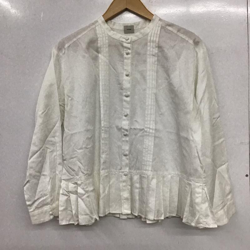 ツムグ tumugu シャツ、ブラウス 長袖 長袖シャツ 無地シャツ ノーカラーシャツ FREE 無地 白 / ホワイト / white レディース USED 古着 中古 10155938