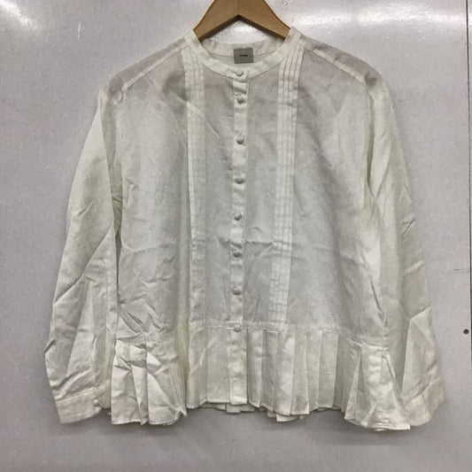 ツムグ tumugu シャツ、ブラウス 長袖 長袖シャツ 無地シャツ ノーカラーシャツ FREE 無地 白 / ホワイト / white レディース USED 古着 中古 10155938