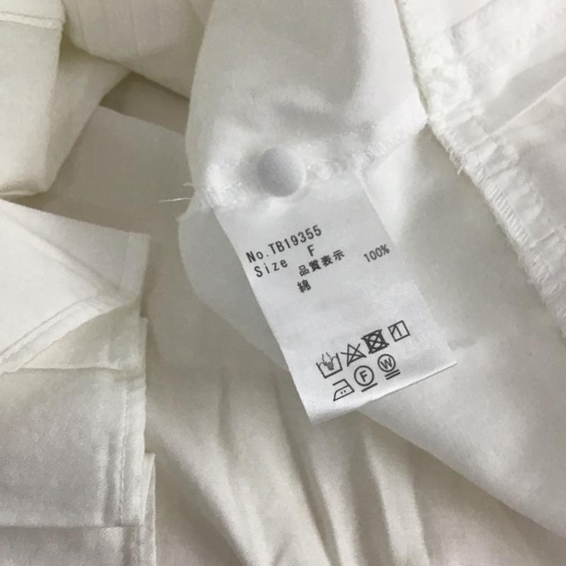 ツムグ tumugu シャツ、ブラウス 長袖 長袖シャツ 無地シャツ ノーカラーシャツ FREE 無地 白 / ホワイト / white レディース USED 古着 中古 10155938