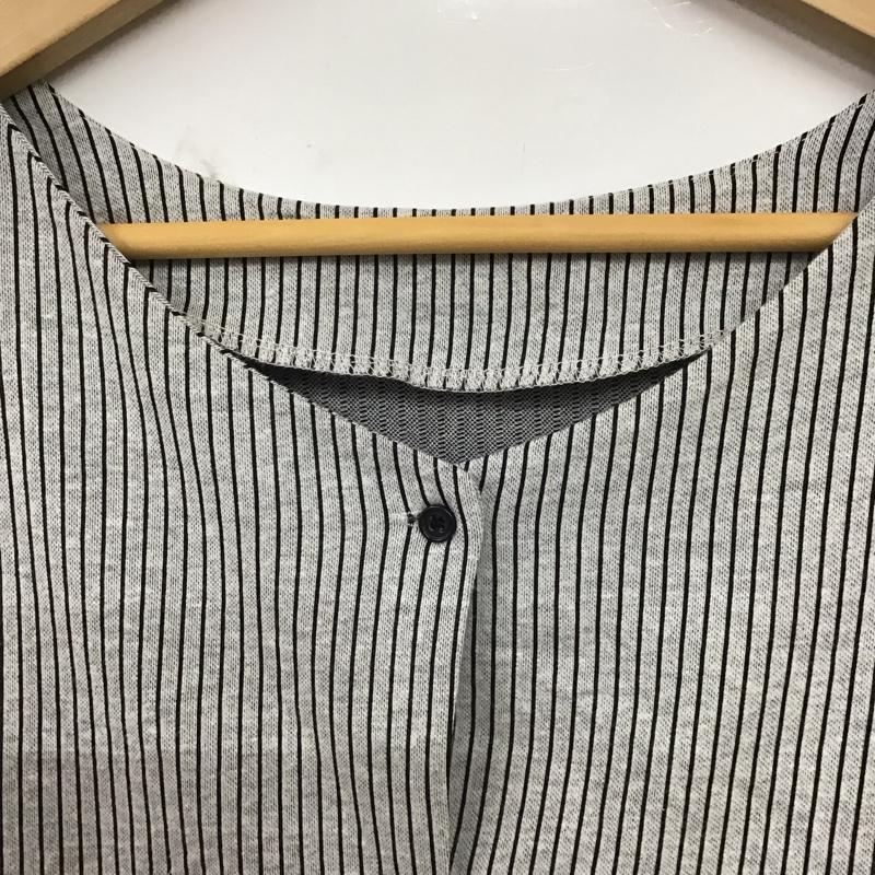 レプシィム LEPSIM シャツ、ブラウス 半袖 半袖シャツ ストライプシャツ フロントボタン L ストライプ 灰 / グレー / gray レディース USED 古着 中古 10155941