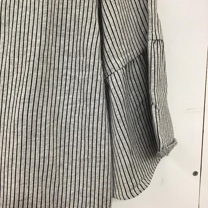 レプシィム LEPSIM シャツ、ブラウス 半袖 半袖シャツ ストライプシャツ フロントボタン L ストライプ 灰 / グレー / gray レディース USED 古着 中古 10155941