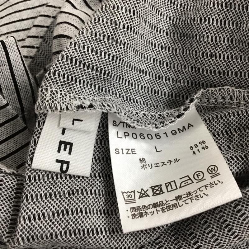 レプシィム LEPSIM シャツ、ブラウス 半袖 半袖シャツ ストライプシャツ フロントボタン L ストライプ 灰 / グレー / gray レディース USED 古着 中古 10155941