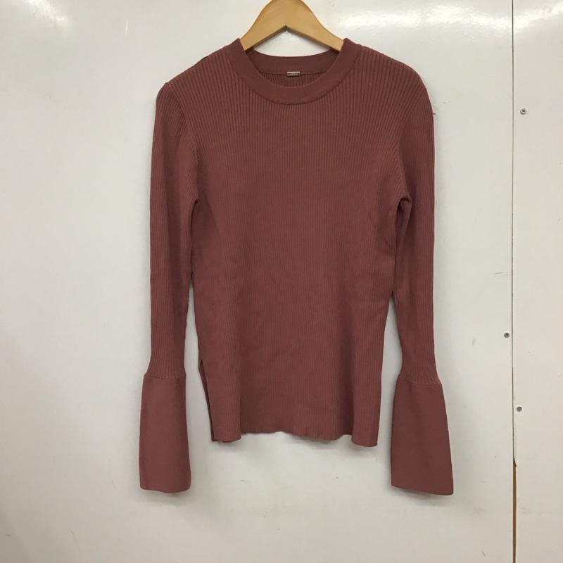 ミラオーウェン Mila Owen ニット、セーター 長袖 長袖ニット リブニット プルオーバーニット 0 無地 桃 / ピンク / pink レディース USED 古着 中古 10155942