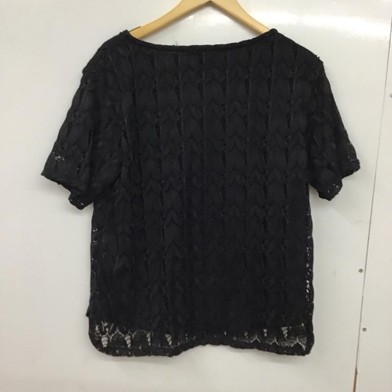 レプシィム LEPSIM カットソー 半袖 半袖カットソー クルーネックカットソー L 総柄 黒 / ブラック / black レディース USED 古着 中古 10155943