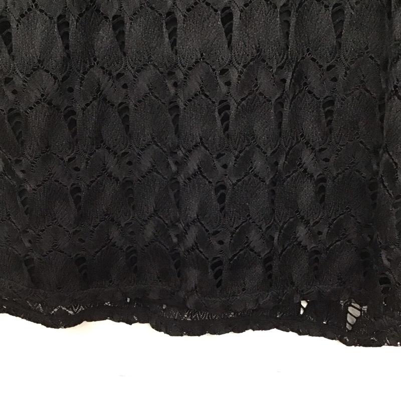 レプシィム LEPSIM カットソー 半袖 半袖カットソー クルーネックカットソー L 総柄 黒 / ブラック / black レディース USED 古着 中古 10155943