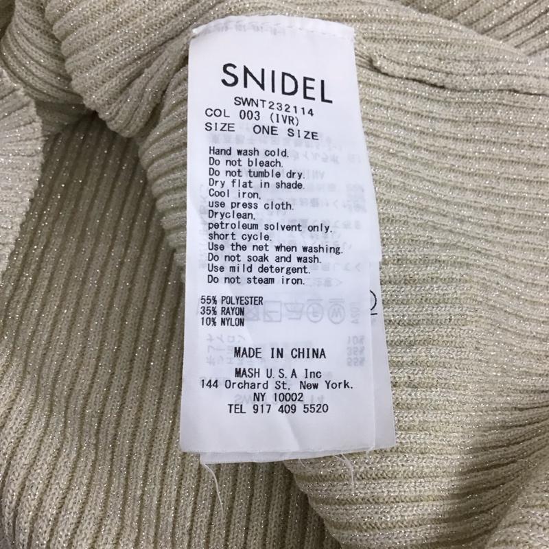 スナイデル SNIDEL ベスト ベスト ニットベスト ノースリーブカットソー プルオーバー ONE SIZE 無地 アイボリー / アイボリー / レディース USED 古着 中古 10155944