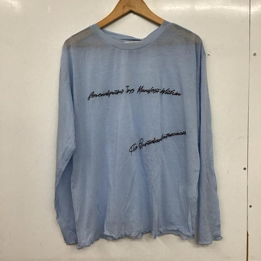 レイカズン Ray Cassin カットソー 長袖 長袖カットソー プリントカットソー クルーネック FREE ロゴ、文字 青 / ブルー / blue レディース USED 古着 中古 10155947
