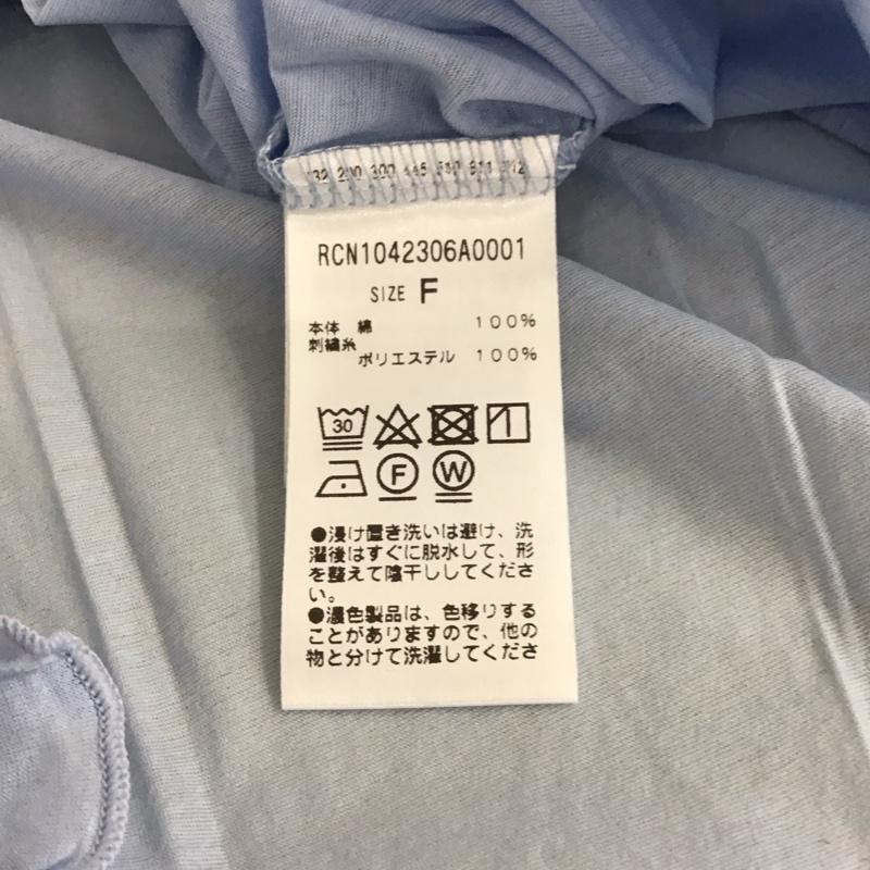 レイカズン Ray Cassin カットソー 長袖 長袖カットソー プリントカットソー クルーネック FREE ロゴ、文字 青 / ブルー / blue レディース USED 古着 中古 10155947