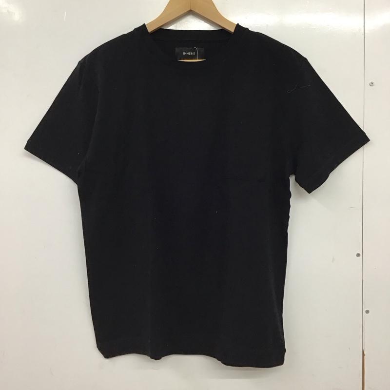 インヘリット INHERIT Tシャツ 半袖 半袖カットソー 無地Tシャツ クルーネックカットソー L 無地 黒 / ブラック / black レディース USED 古着 中古 10155948