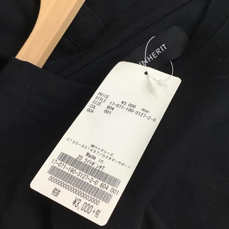 インヘリット INHERIT Tシャツ 半袖 半袖カットソー 無地Tシャツ クルーネックカットソー L 無地 黒 / ブラック / black レディース USED 古着 中古 10155948
