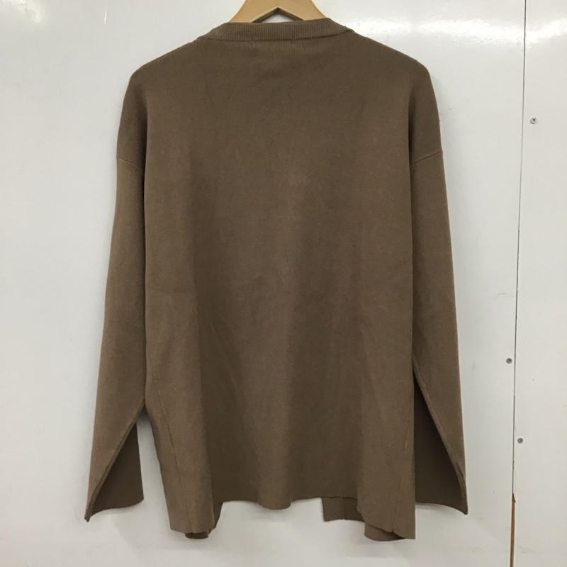 ジョイントワークス JOINT WORKS カーディガン 長袖 長袖ニットカーディガン ノーカラー M 無地 茶 / ブラウン / brown レディース USED 古着 中古 10155952