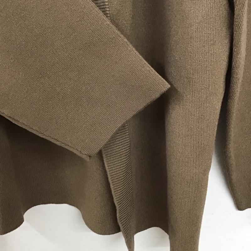 ジョイントワークス JOINT WORKS カーディガン 長袖 長袖ニットカーディガン ノーカラー M 無地 茶 / ブラウン / brown レディース USED 古着 中古 10155952