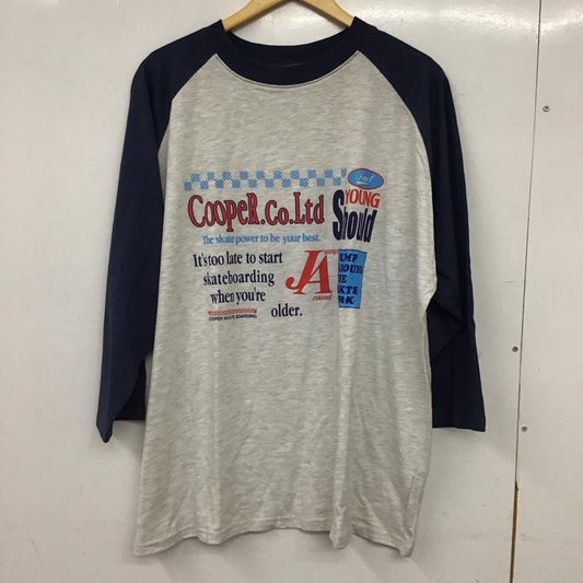 フーズフーギャラリー WHO S WHO gallery カットソー 長袖 半袖カットソー プリントTシャツ クルーネックカットソー FREE プリント 紺 / ネイビー / navy X 灰 / グレー / gray レディース USED 古着 中古 10155954