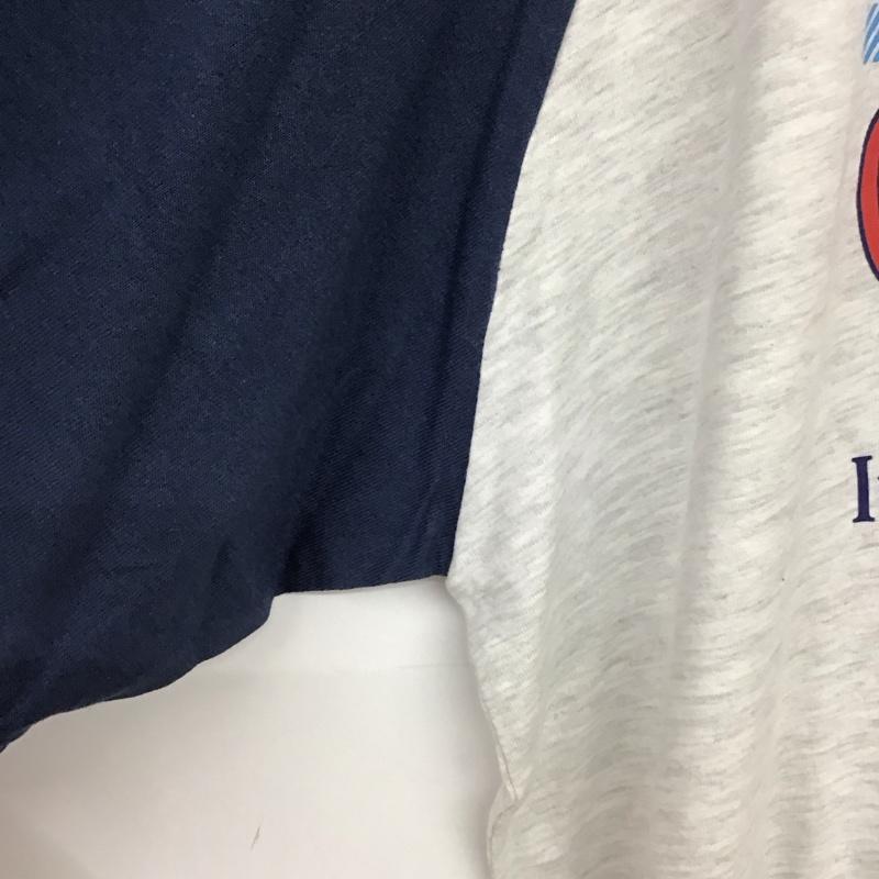 フーズフーギャラリー WHO S WHO gallery カットソー 長袖 半袖カットソー プリントTシャツ クルーネックカットソー FREE プリント 紺 / ネイビー / navy X 灰 / グレー / gray レディース USED 古着 中古 10155954