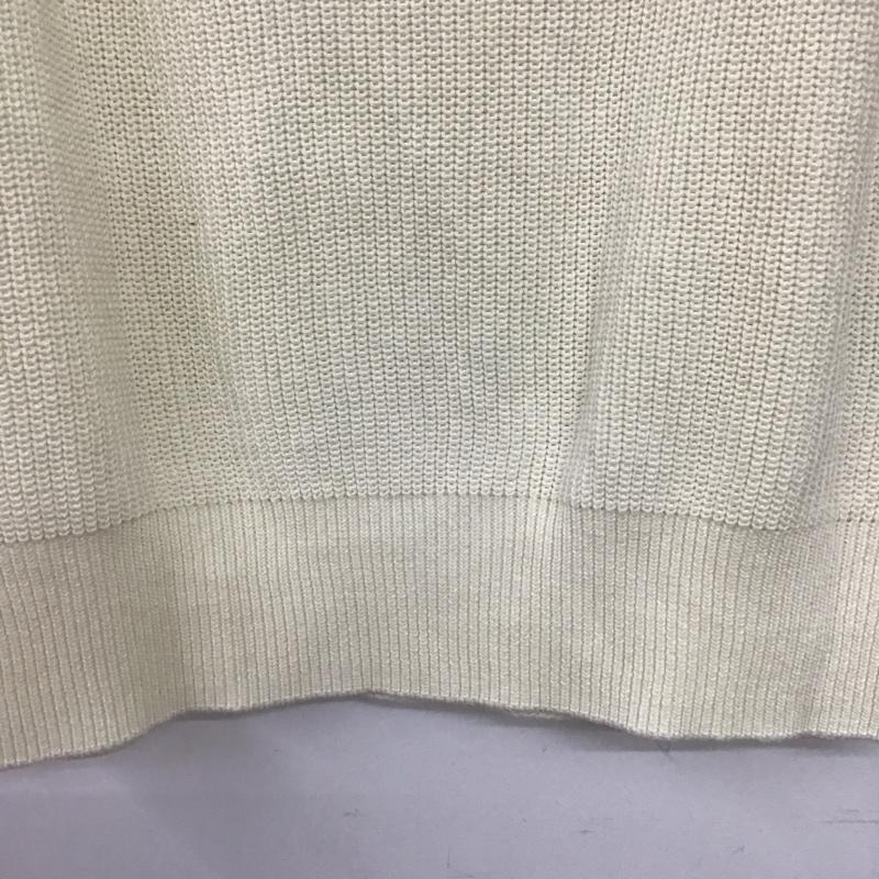 ナチュラルクチュール natural couture ニット、セーター 半袖 半袖ニットカットソー スクエアーネック FREE 無地 白 / ホワイト / white X アイボリー / アイボリー / レディース USED 古着 中古 10155955