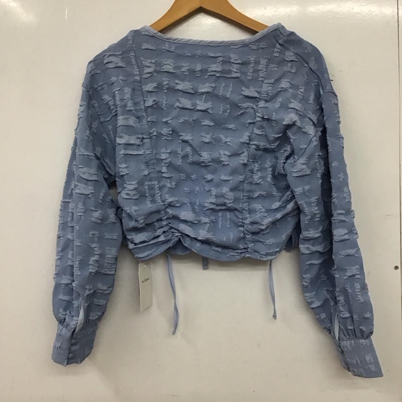 ダブルクローゼット w closet カーディガン 長袖 長袖カーディガン 前開き ノーカラー FREE  青 / ブルー / blue レディース USED 古着 中古 10155957