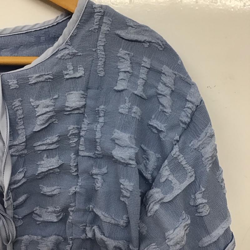 ダブルクローゼット w closet カーディガン 長袖 長袖カーディガン 前開き ノーカラー FREE  青 / ブルー / blue レディース USED 古着 中古 10155957