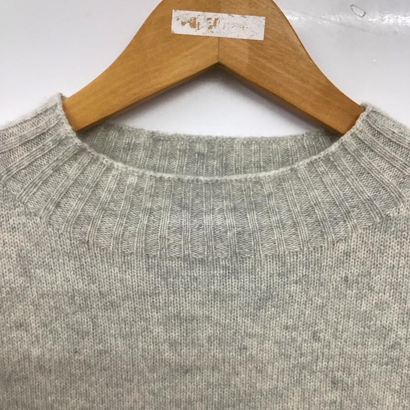 マーガレットハウエル MARGARET HOWELL ニット、セーター 長袖 長袖ニットカットソー プルオーバーカットソー 2 無地 灰 / グレー / gray レディース USED 古着 中古 10155958