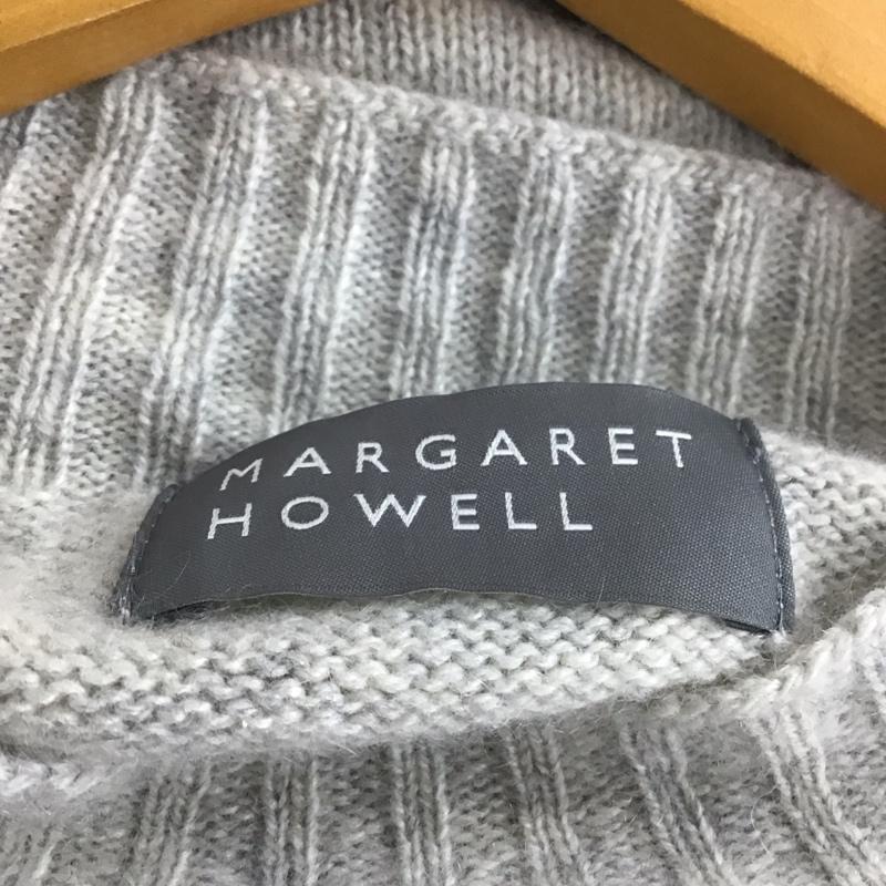 マーガレットハウエル MARGARET HOWELL ニット、セーター 長袖 長袖ニットカットソー プルオーバーカットソー 2 無地 灰 / グレー / gray レディース USED 古着 中古 10155958