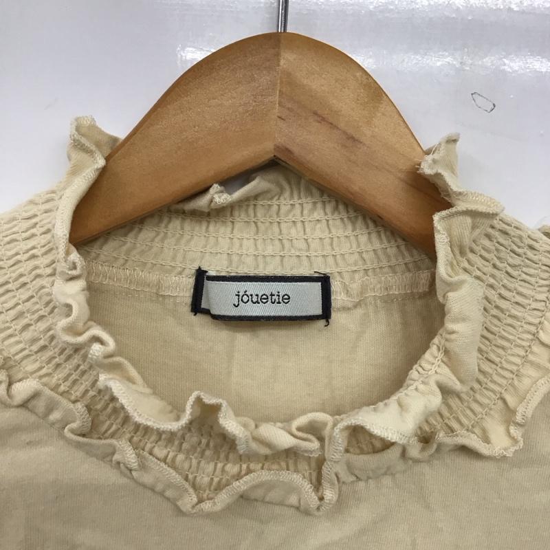ジュエティ jouetie カットソー 長袖 長袖カットソー プリントカットソー フリルネック M プリント ベージュ / ベージュ / beige レディース USED 古着 中古 10155959
