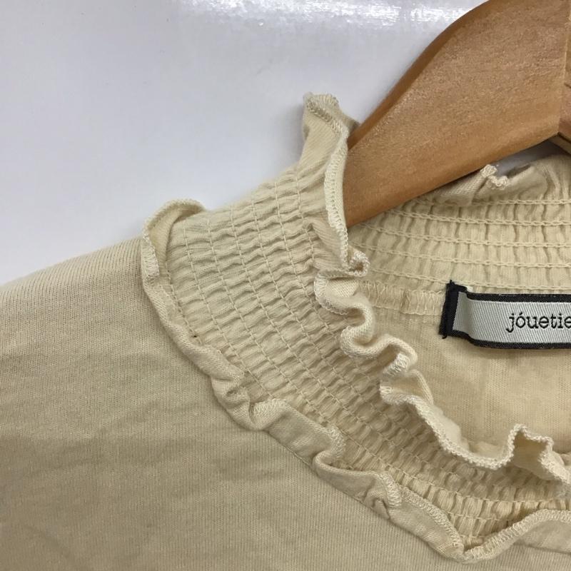 ジュエティ jouetie カットソー 長袖 長袖カットソー プリントカットソー フリルネック M プリント ベージュ / ベージュ / beige レディース USED 古着 中古 10155959