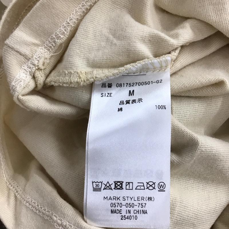 ジュエティ jouetie カットソー 長袖 長袖カットソー プリントカットソー フリルネック M プリント ベージュ / ベージュ / beige レディース USED 古着 中古 10155959