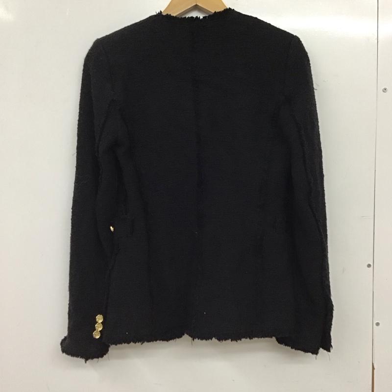 ザラ ZARA ジャケット、上着 ジャケット、ブレザー カジュアルジャケット ノーカラージャケット XS  黒 / ブラック / black レディース USED 古着 中古 10155960