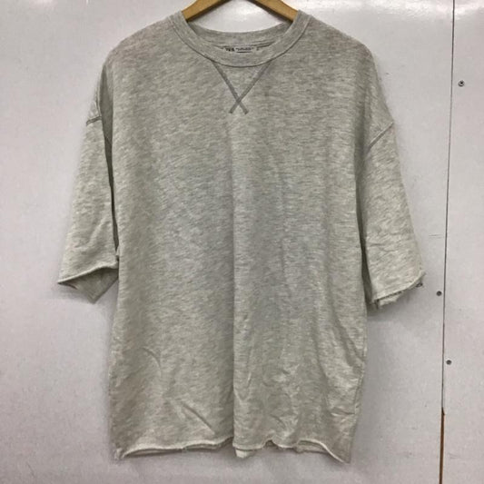 ザラ ZARA カットソー 半袖 半袖カットソー スウェットカットソー クルーネックカットソー L 無地 灰 / グレー / gray レディース USED 古着 中古 10155961