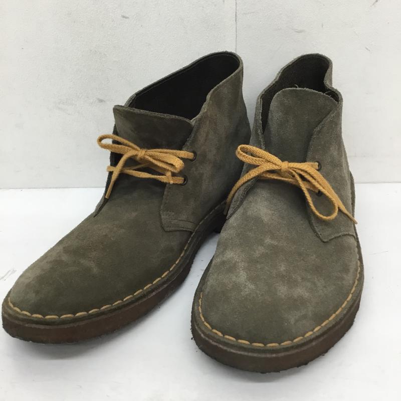 クラークス オリジナルズ Clarks Originals シューズ シューズ Clarks スエード本革 デザートブーツ ワラビー チャッカ R13292 US：8 無地 カーキ / カーキ / khaki メンズ USED 古着 中古 10155965
