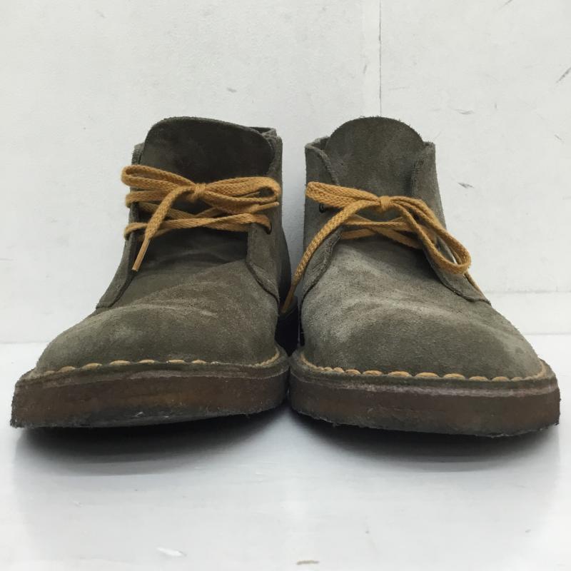 クラークス オリジナルズ Clarks Originals シューズ シューズ Clarks スエード本革 デザートブーツ ワラビー チャッカ R13292 US：8 無地 カーキ / カーキ / khaki メンズ USED 古着 中古 10155965