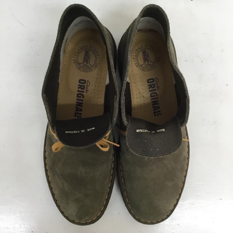 クラークス オリジナルズ Clarks Originals シューズ シューズ Clarks スエード本革 デザートブーツ ワラビー チャッカ R13292 US：8 無地 カーキ / カーキ / khaki メンズ USED 古着 中古 10155965