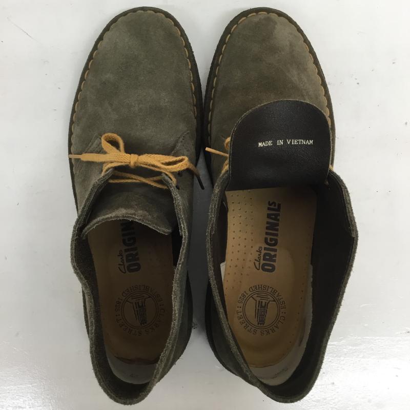 クラークス オリジナルズ Clarks Originals シューズ シューズ Clarks スエード本革 デザートブーツ ワラビー チャッカ R13292 US：8 無地 カーキ / カーキ / khaki メンズ USED 古着 中古 10155965