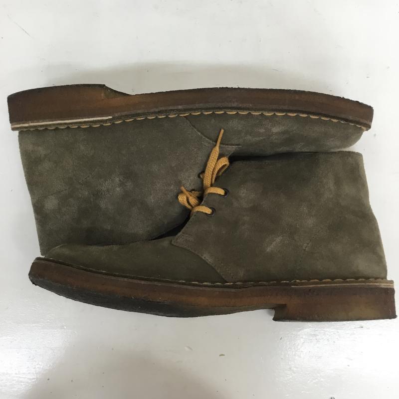クラークス オリジナルズ Clarks Originals シューズ シューズ Clarks スエード本革 デザートブーツ ワラビー チャッカ R13292 US：8 無地 カーキ / カーキ / khaki メンズ USED 古着 中古 10155965