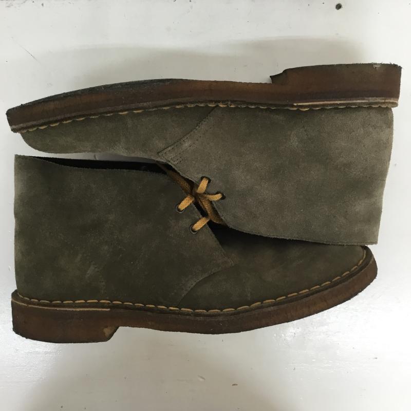 クラークス オリジナルズ Clarks Originals シューズ シューズ Clarks スエード本革 デザートブーツ ワラビー チャッカ R13292 US：8 無地 カーキ / カーキ / khaki メンズ USED 古着 中古 10155965