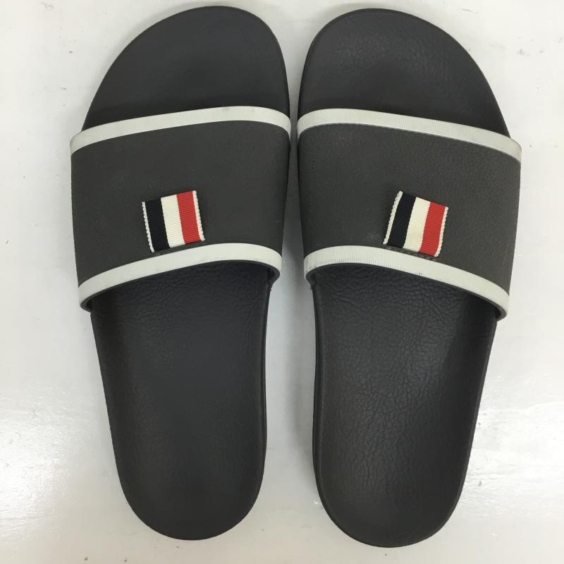 トムブラウン THOM BROWNE サンダル サンダル THOM BROWNE ラバープール スライド サンダル US：7 無地 黒 / ブラック / black メンズ USED 古着 中古 10155970
