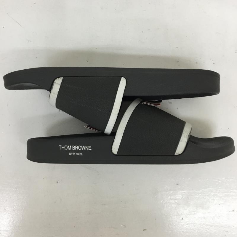 トムブラウン THOM BROWNE サンダル サンダル THOM BROWNE ラバープール スライド サンダル US：7 無地 黒 / ブラック / black メンズ USED 古着 中古 10155970