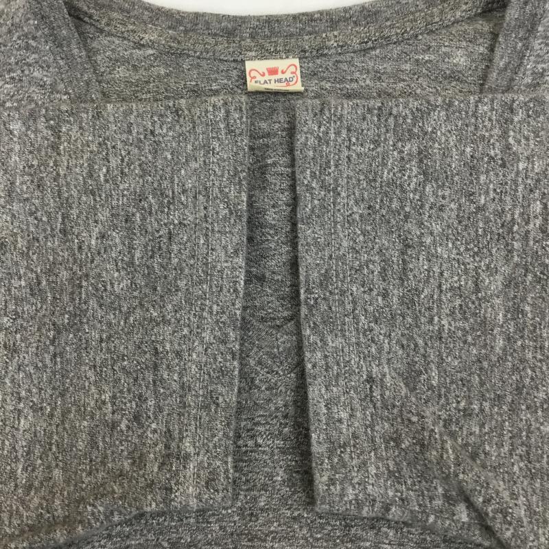 フラットヘッド The Flat Head Tシャツ 半袖 THE FLAT HEAD Vネック 半袖 カットソー グレー 38 ロゴ、文字 灰 / グレー / gray メンズ USED 古着 中古 10155973