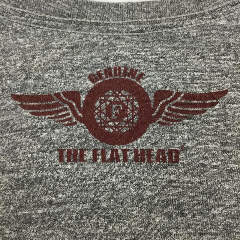 フラットヘッド The Flat Head Tシャツ 半袖 THE FLAT HEAD Vネック 半袖 カットソー グレー 38 ロゴ、文字 灰 / グレー / gray メンズ USED 古着 中古 10155973