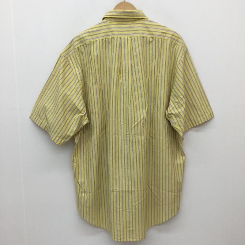 ローレンラルフローレン LAUREN RALPH LAUREN シャツ、ブラウス 半袖 Ralph Lauren ストライプ 半袖シャツ XL ストライプ 黄 / イエロー / yellow メンズ USED 古着 中古 10155974