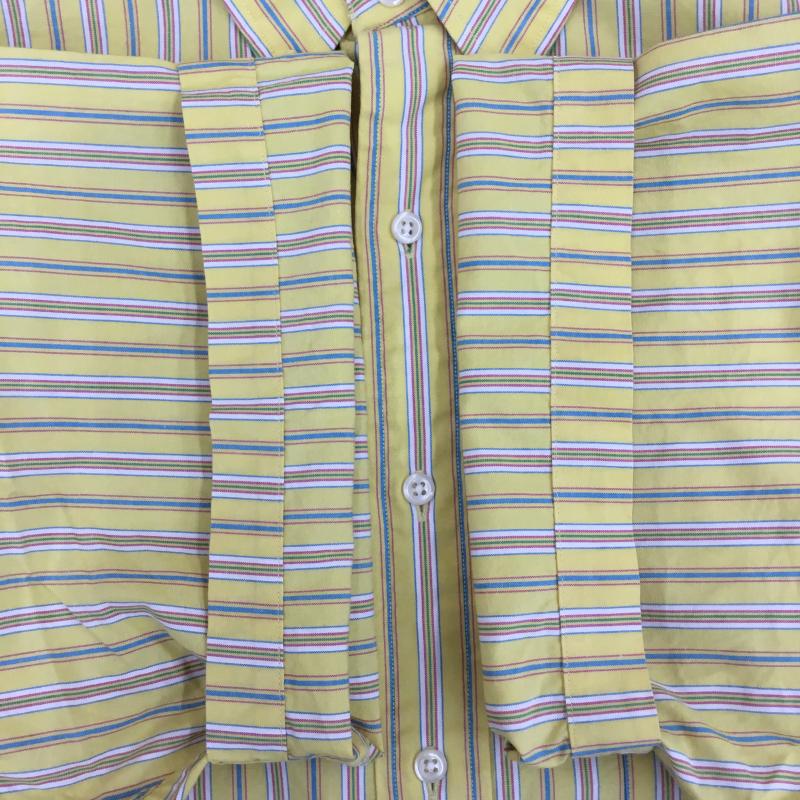 ローレンラルフローレン LAUREN RALPH LAUREN シャツ、ブラウス 半袖 Ralph Lauren ストライプ 半袖シャツ XL ストライプ 黄 / イエロー / yellow メンズ USED 古着 中古 10155974