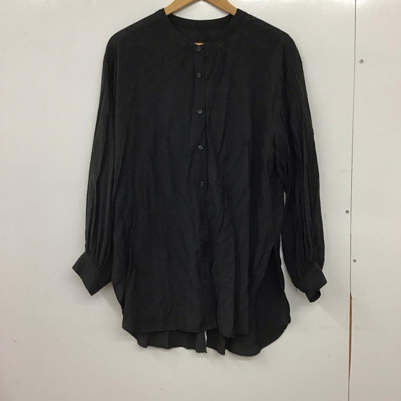 レプシィム LEPSIM シャツ、ブラウス 長袖 FREE 無地 黒 / ブラック / black レディース USED 古着 中古 10155978
