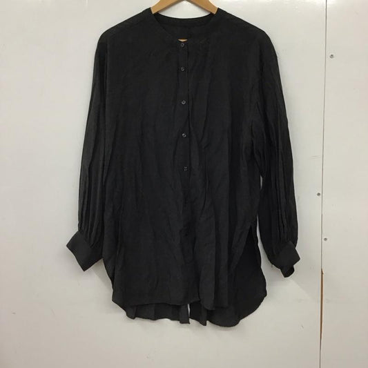 レプシィム LEPSIM シャツ、ブラウス 長袖 FREE 無地 黒 / ブラック / black レディース USED 古着 中古 10155978